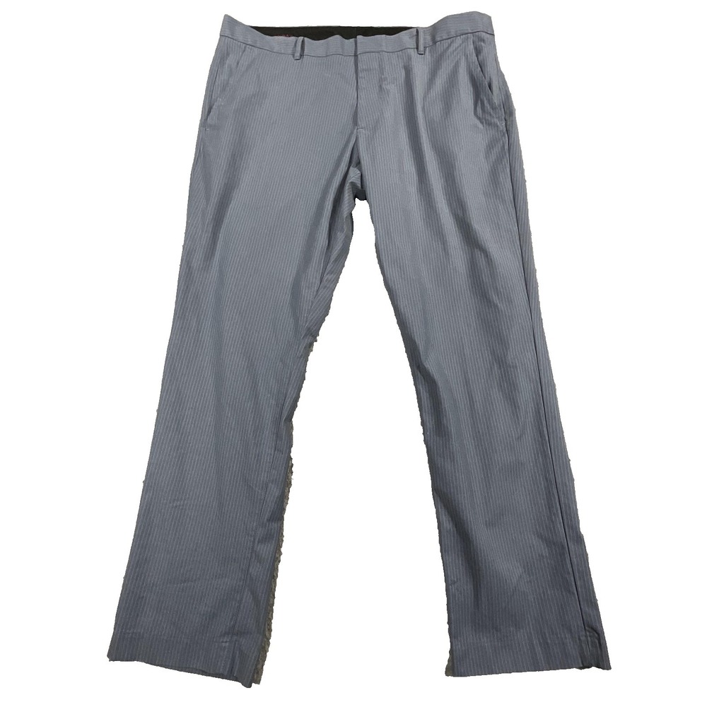 Bonobos Friday Dress Pants Mens 38x30 Blue Striped Athletic Flat Front
